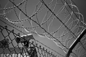 prison fences and security cameras